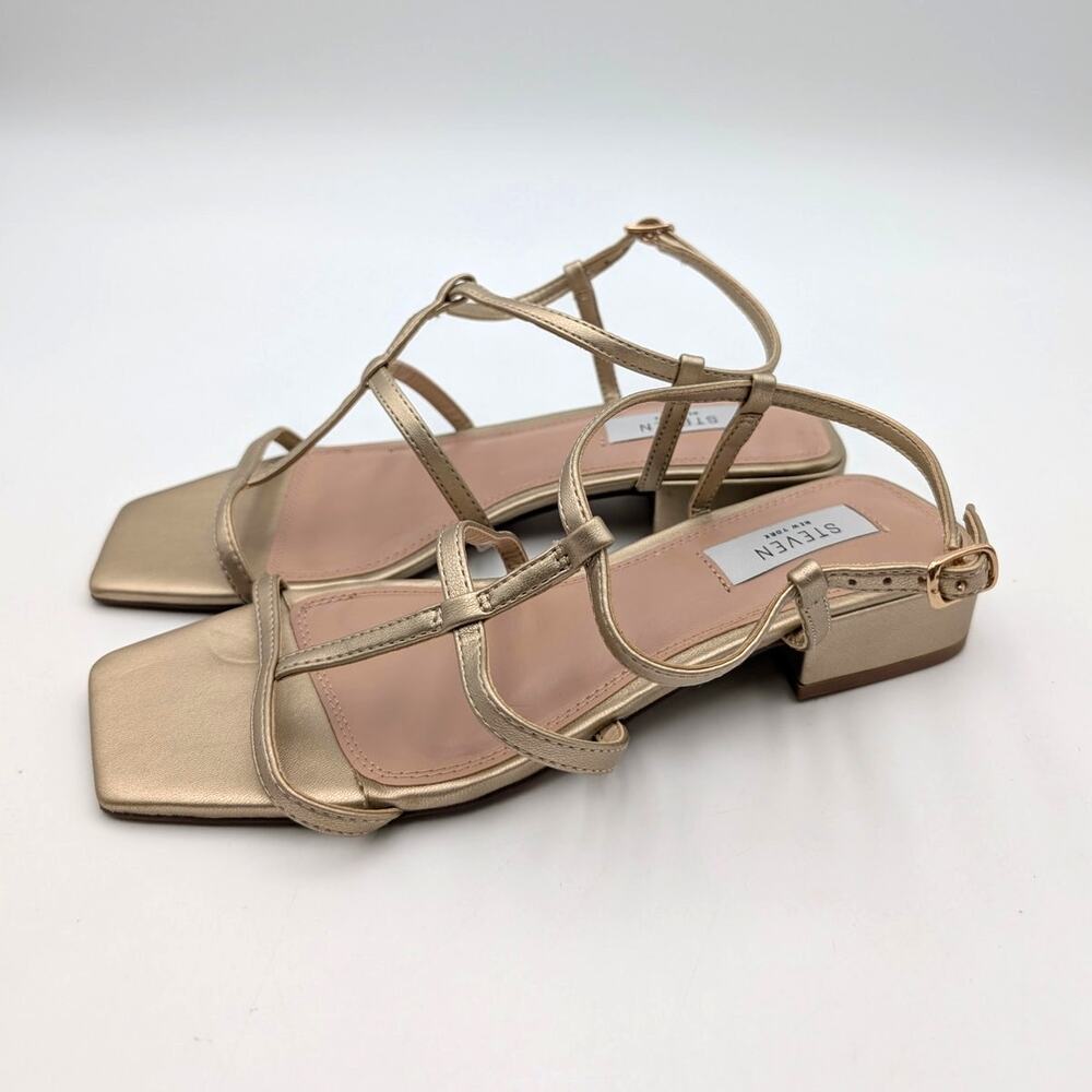 Steven by Steve Madden Hapi Sandals Slip-On Women's Gold Size US7.5 EU38